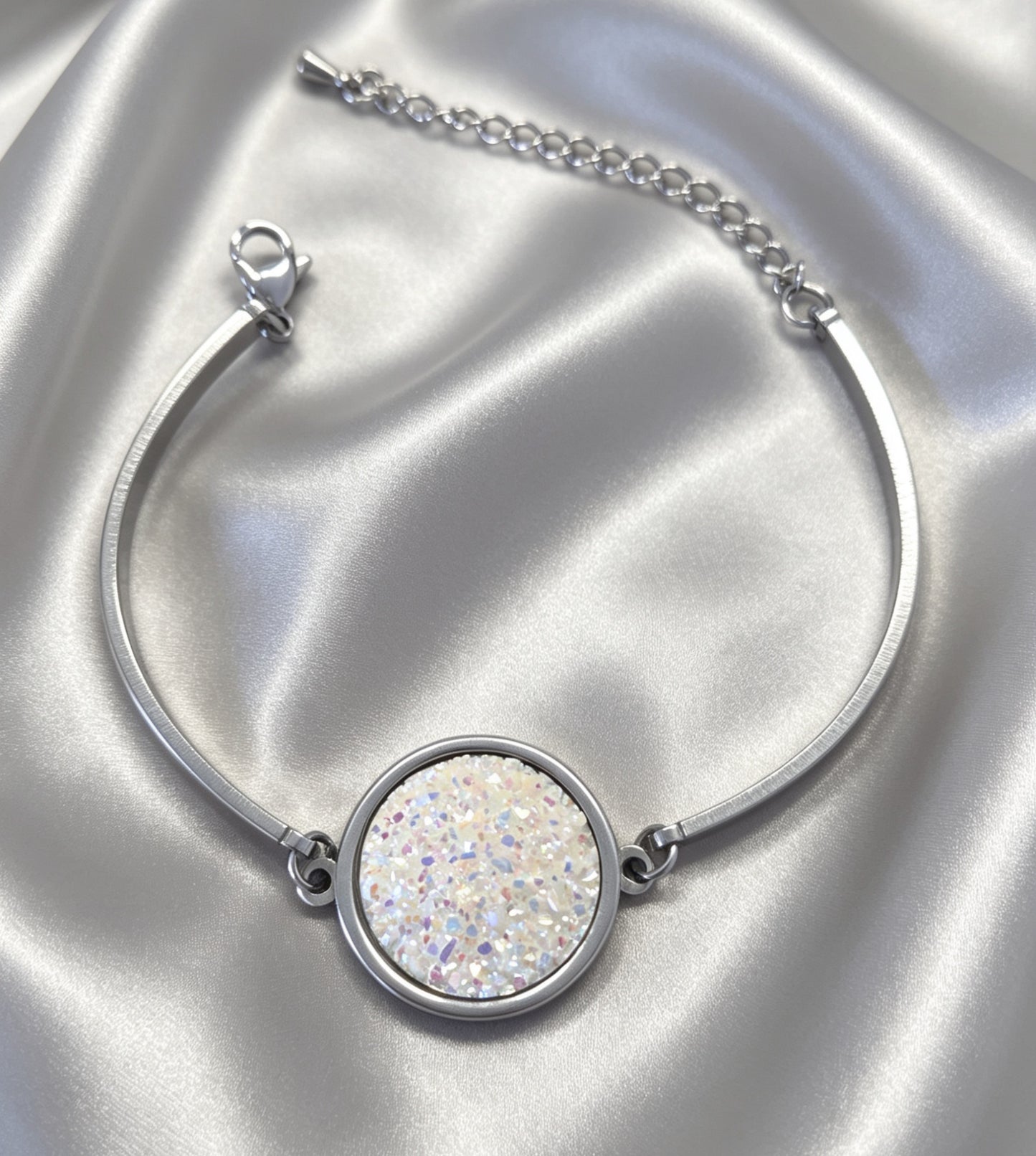 Semi-Rigid Bracelet with Central Disc