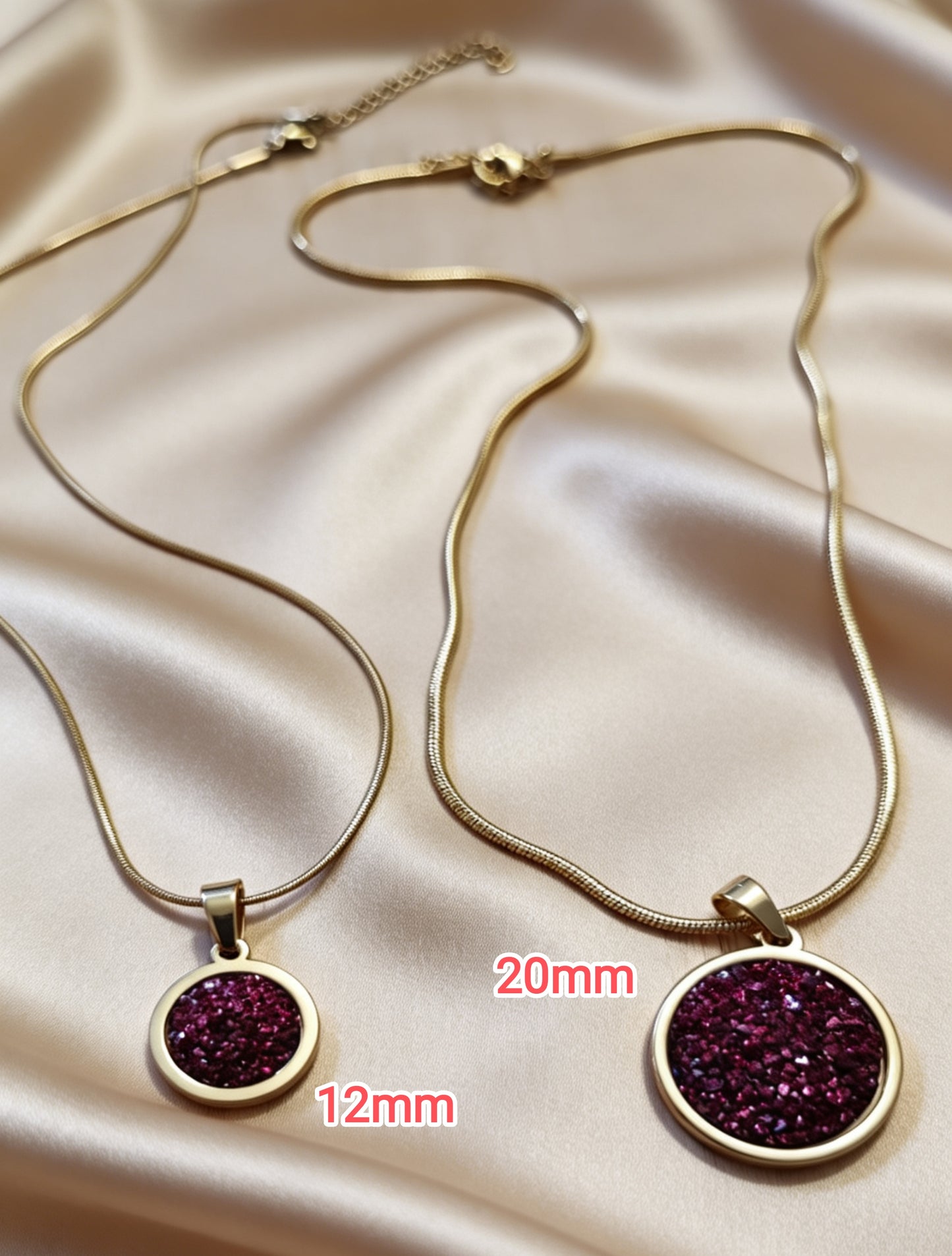 Snake chain Pendant Necklace S in gold tone