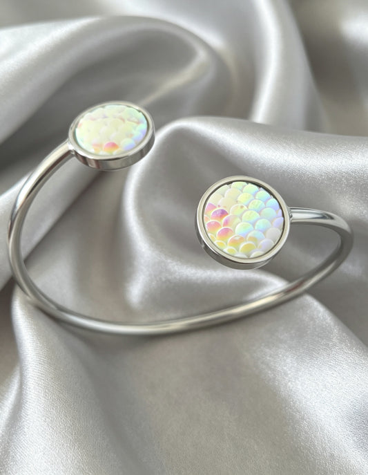 Slightly Adjustable Cuff Bracelet S with 2 disc