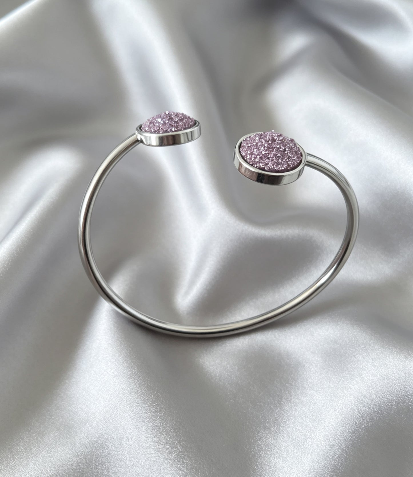 Slightly Adjustable Cuff Bracelet S with 2 disc