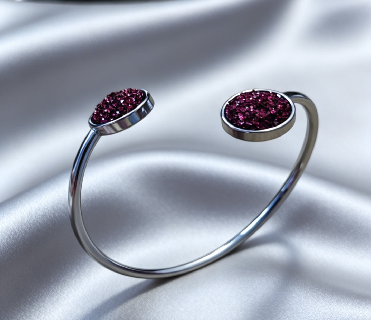 Slightly Adjustable Cuff Bracelet S with 2 disc