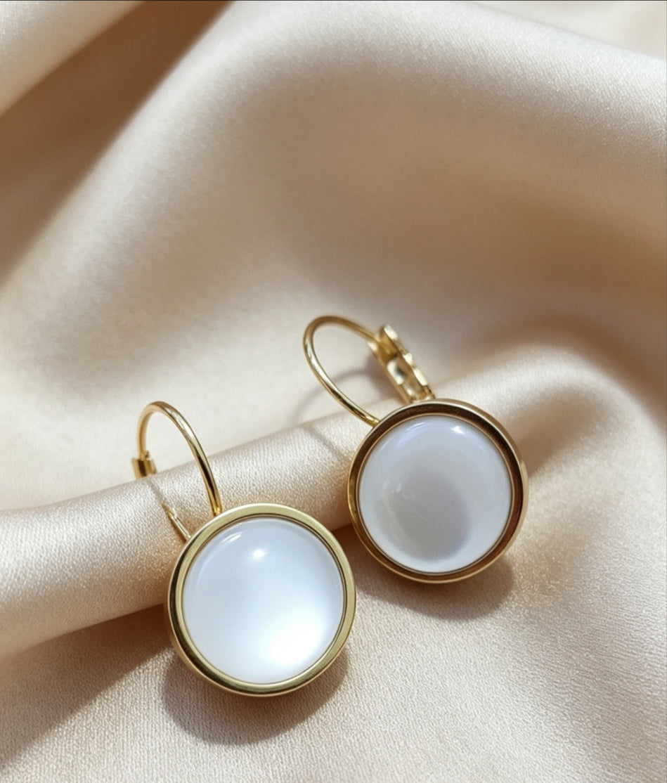 Leverback Earrings in gold tone