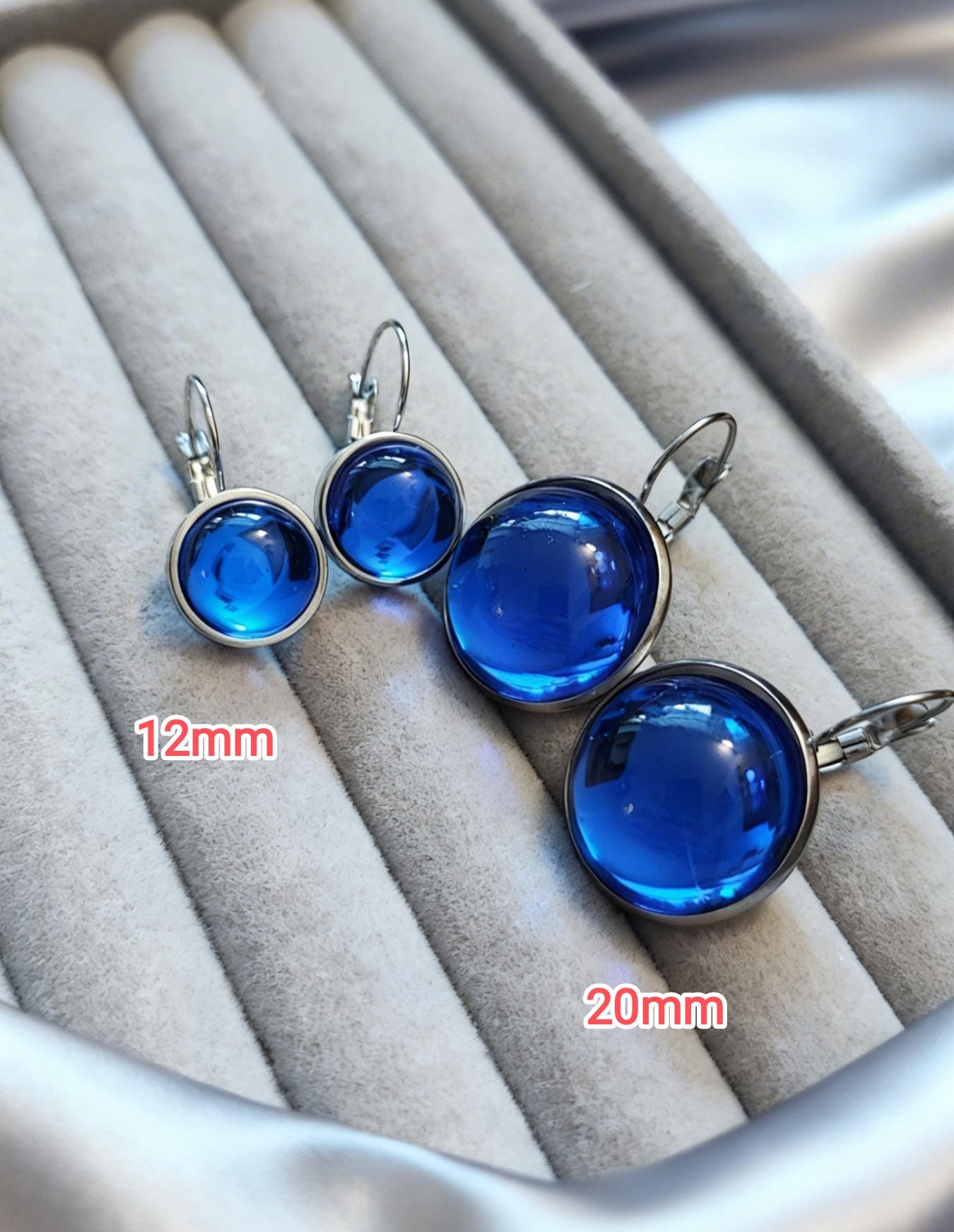 Leverback Earrings L in silver tone