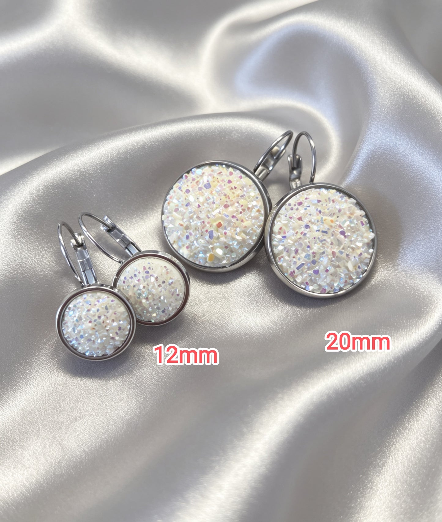 Leverback Earrings L in silver tone