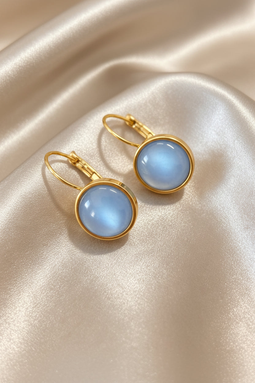 Leverback Earrings in gold tone