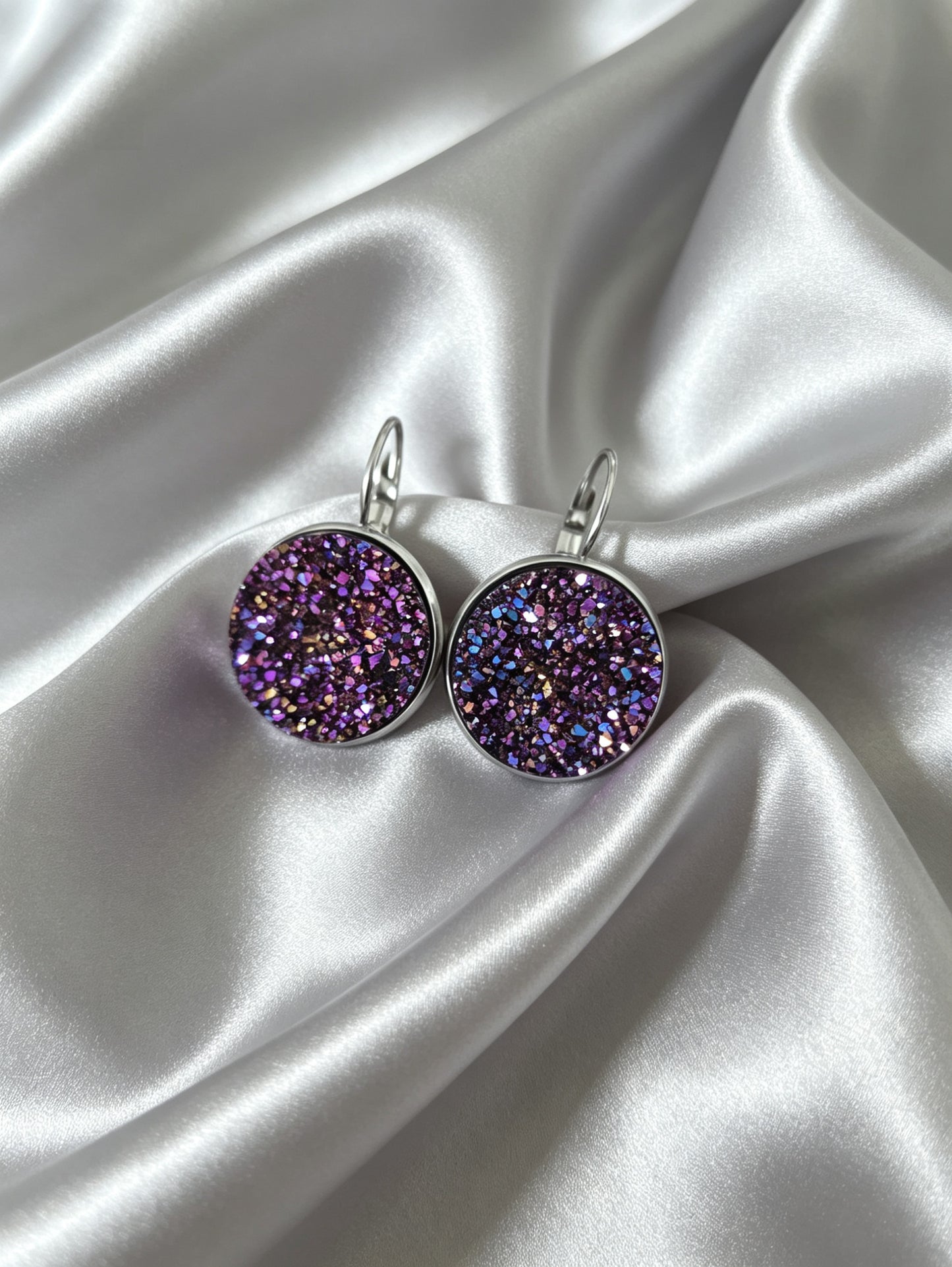 Leverback Earrings L in silver tone