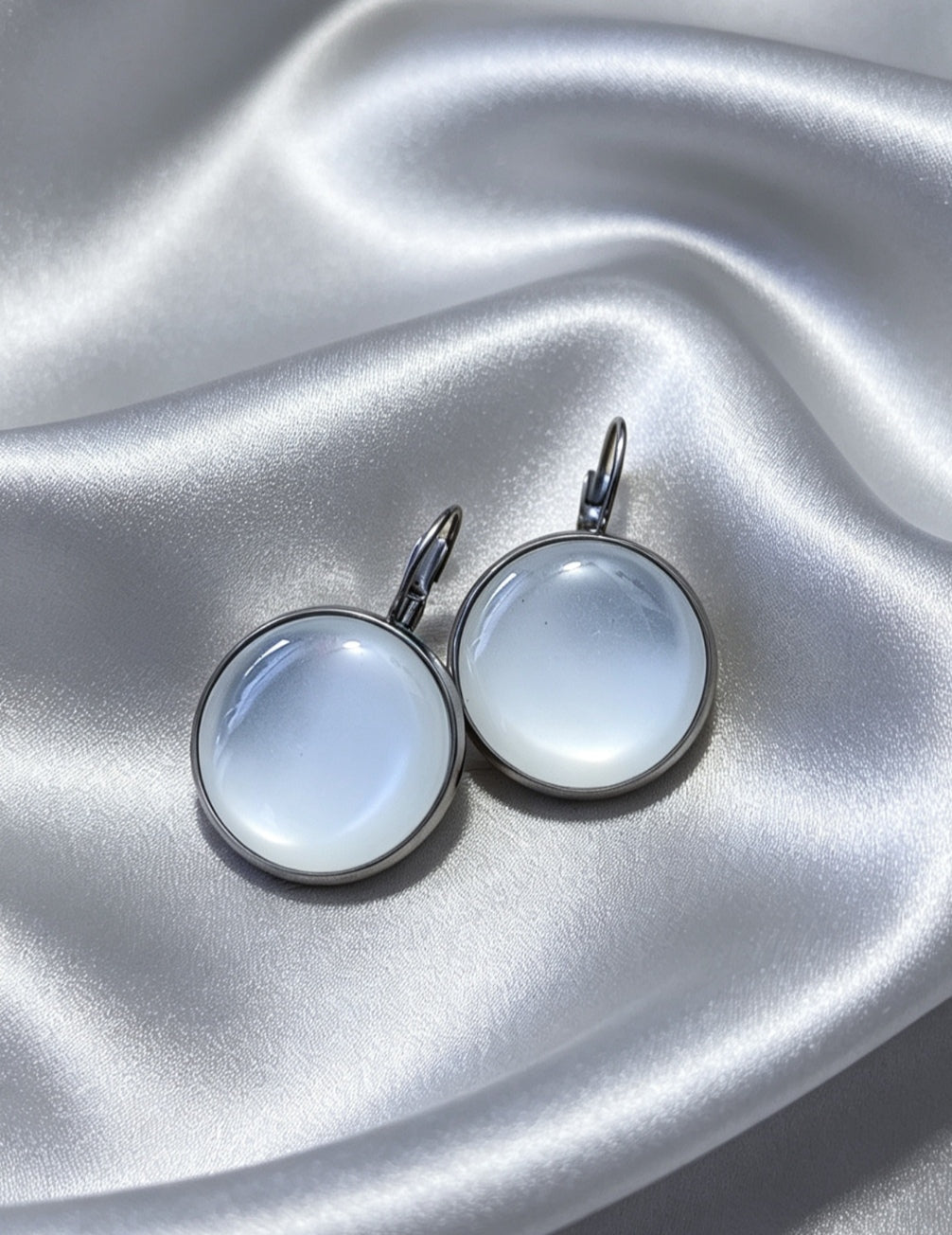 Leverback Earrings L in silver tone