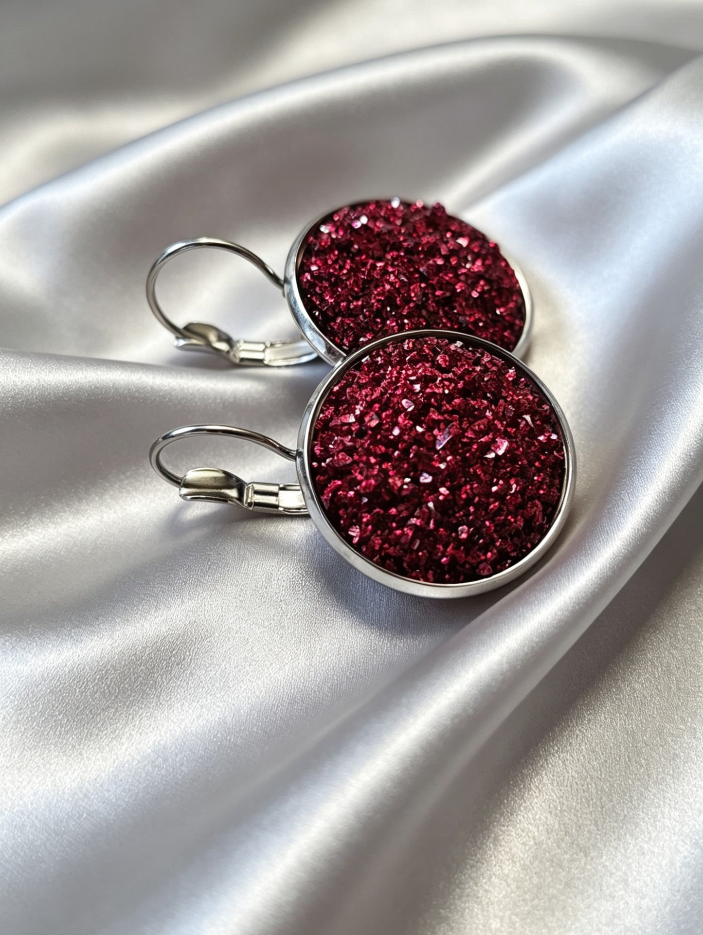 Leverback Earrings L in silver tone