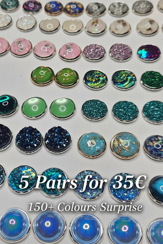 Hélíne Suprise Box - 5 Pairs of Stud Earrings
