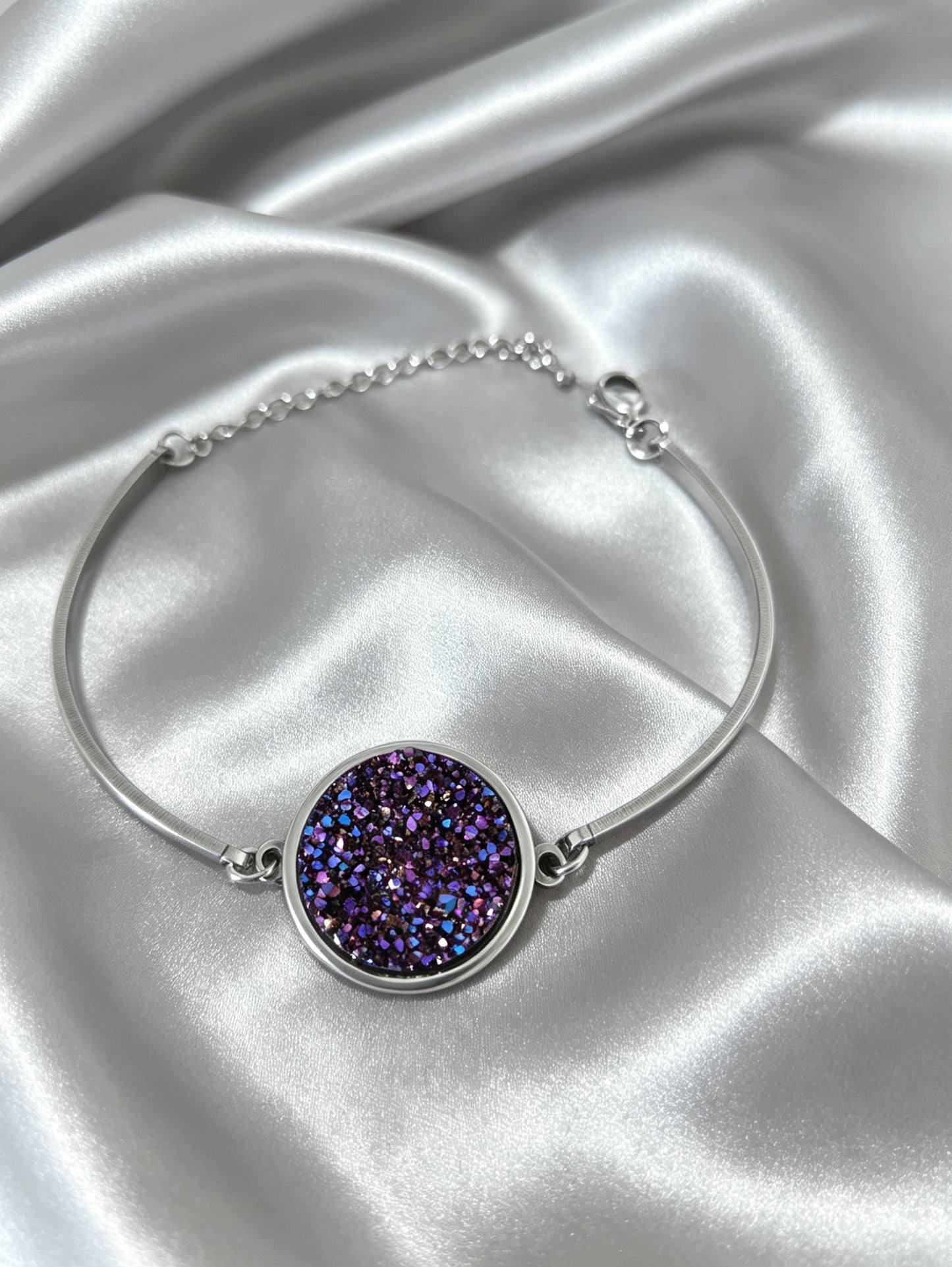Semi-Rigid Bracelet with Central Disc