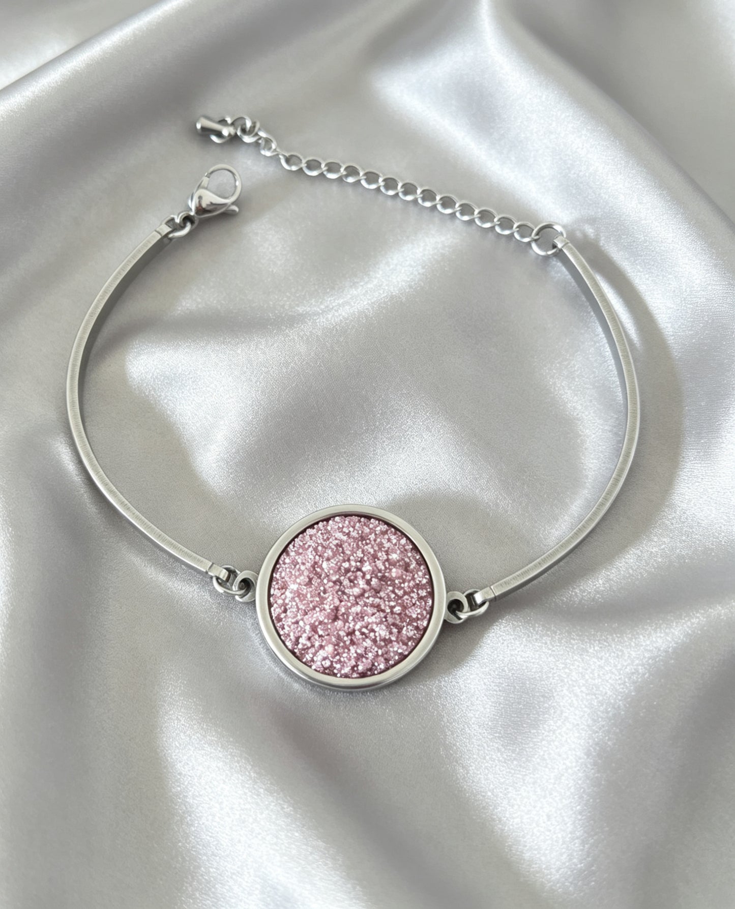 Semi-Rigid Bracelet with Central Disc