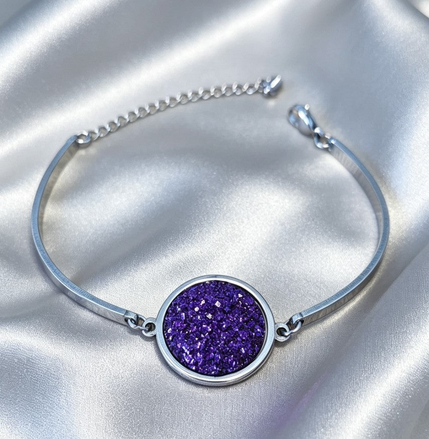 Semi-Rigid Bracelet with Central Disc