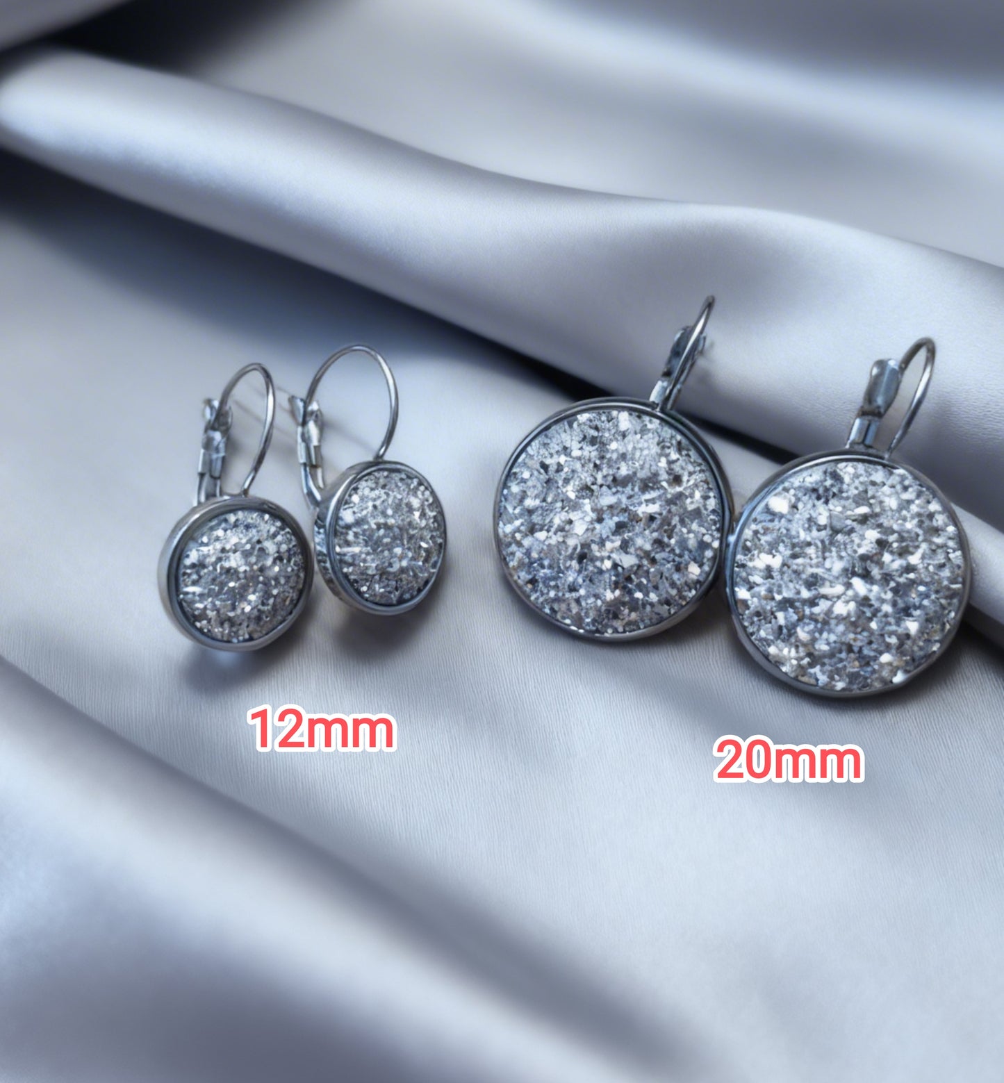 Leverback Earrings L in silver tone
