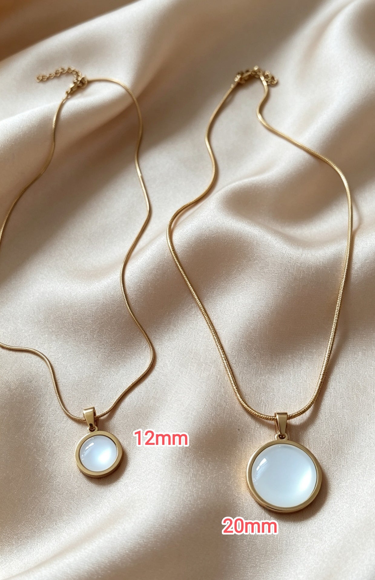 Snake chain Pendant Necklace S in gold tone