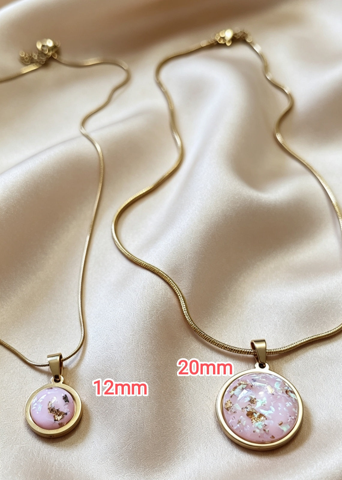 Snake chain Pendant Necklace S in gold tone