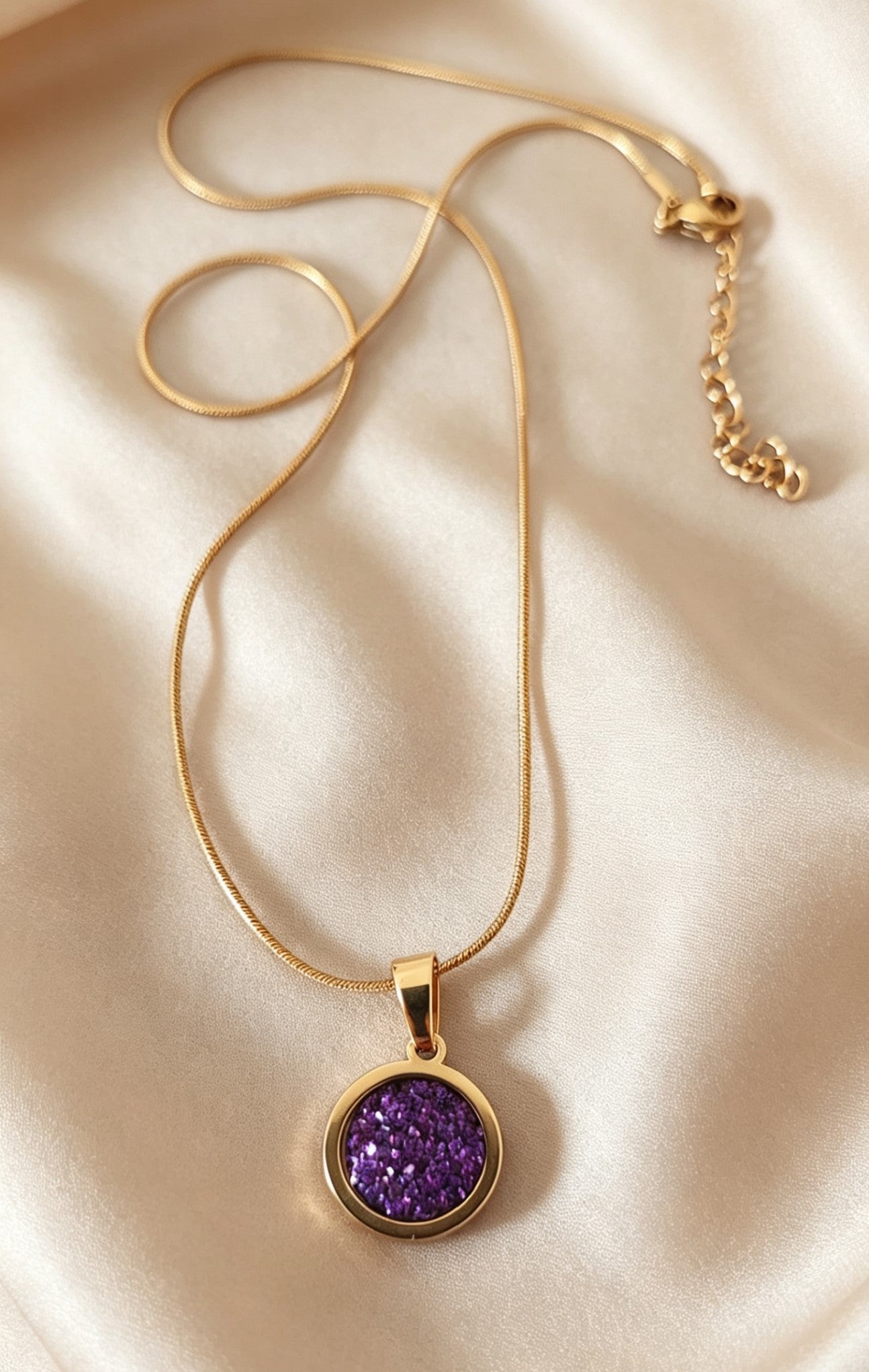 Snake chain Pendant Necklace S in gold tone