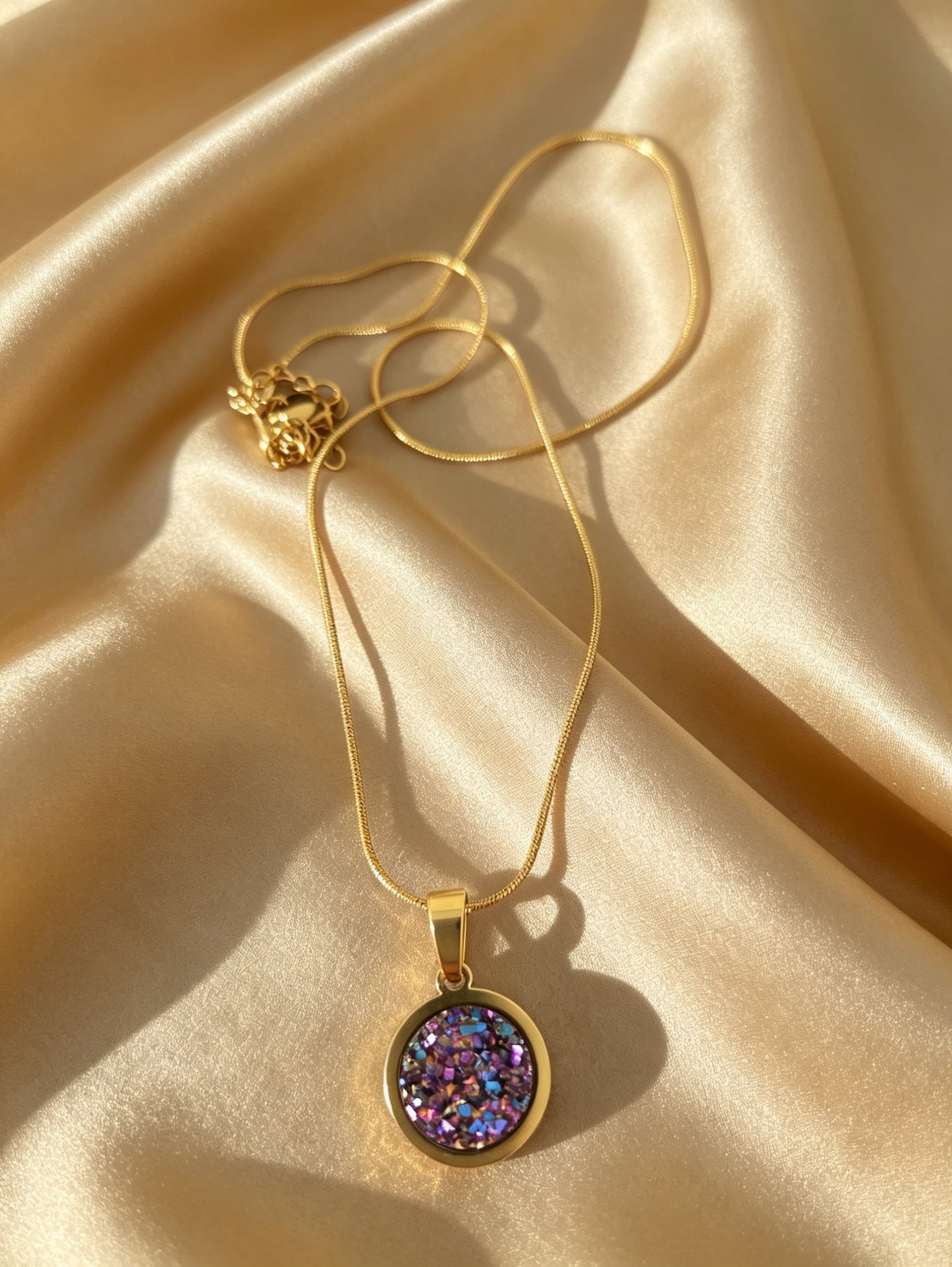 Snake chain Pendant Necklace S in gold tone
