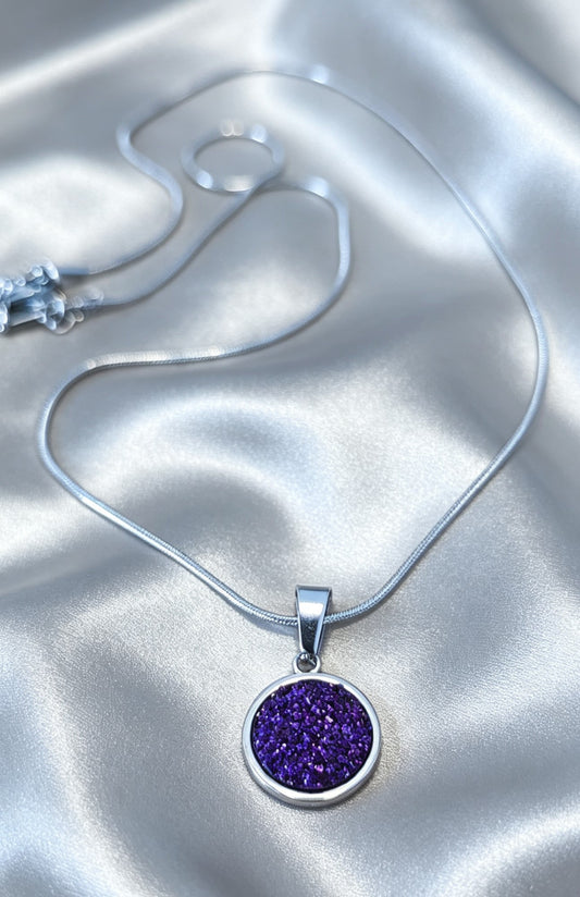 Snake chain Pendant Necklace S in silver tone