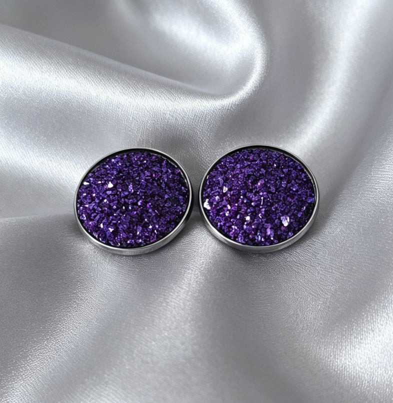 Stud Earrings L in silver tone